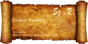 Száva Renátó névjegykártya
