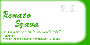 renato szava business card